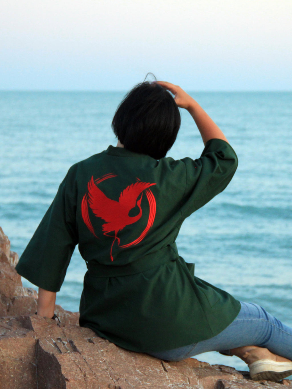 Kimono Jacket Tsuru Crane