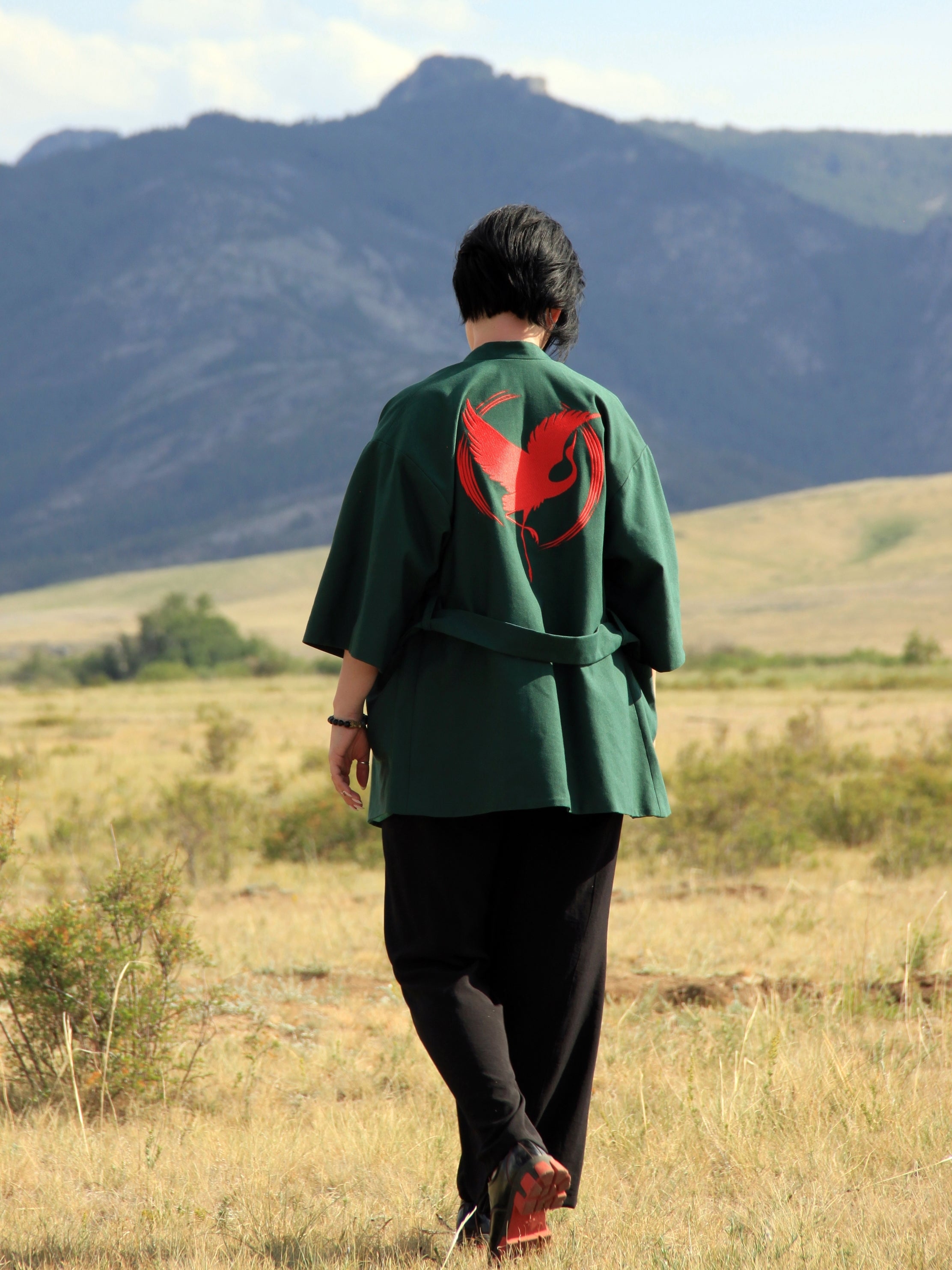 Kimono Jacket Tsuru Crane