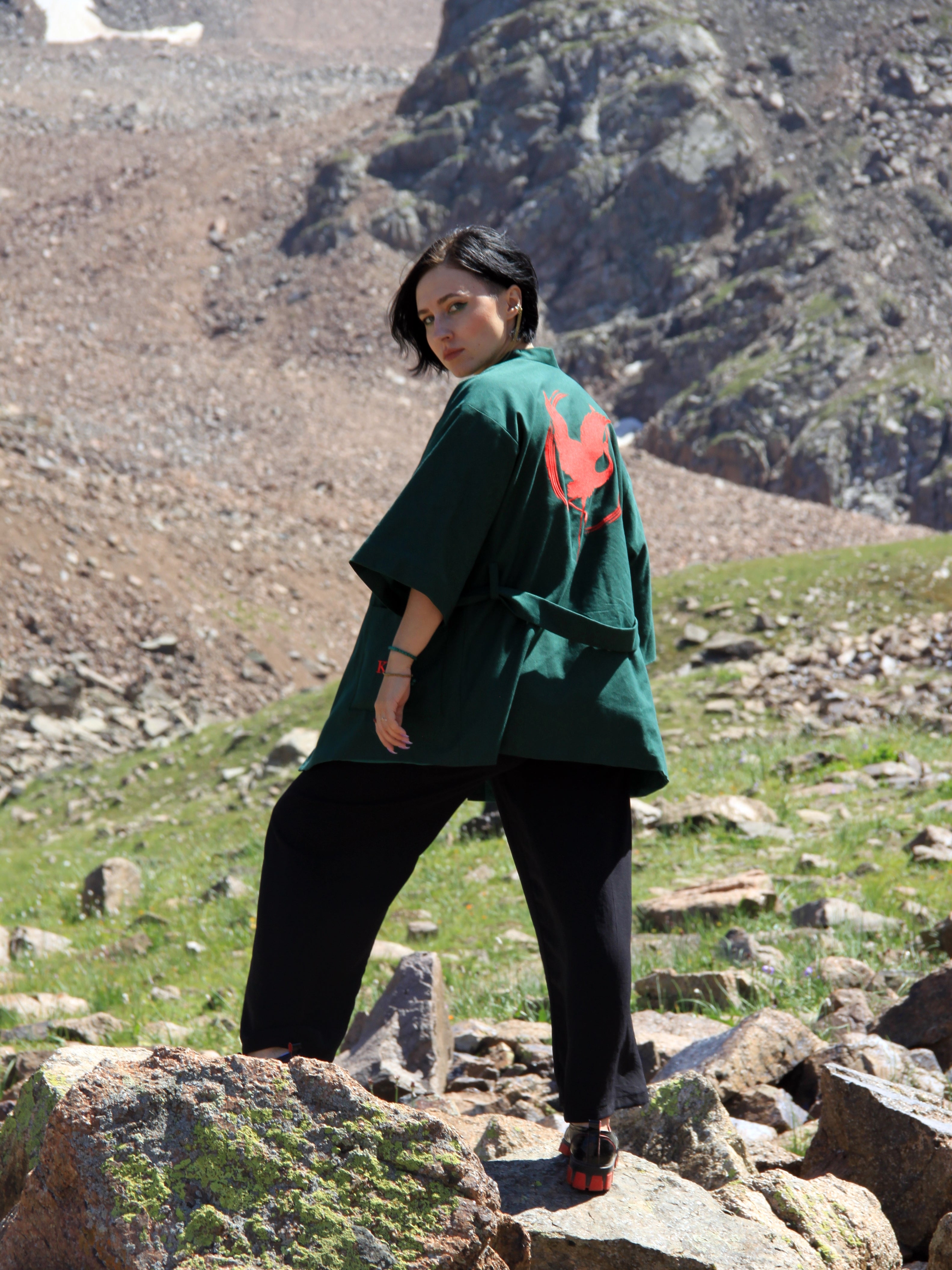 Kimono Jacket Tsuru Crane