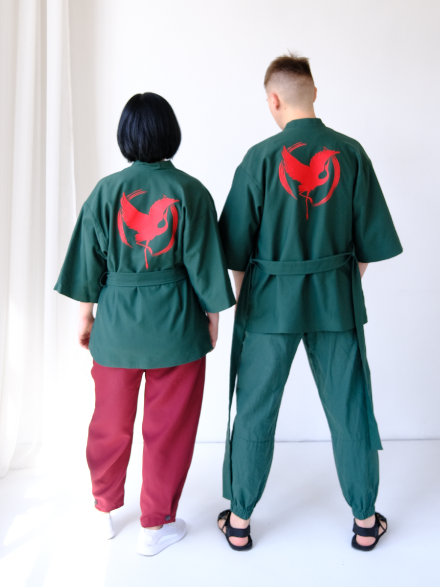 Kimono Jacket Tsuru Crane